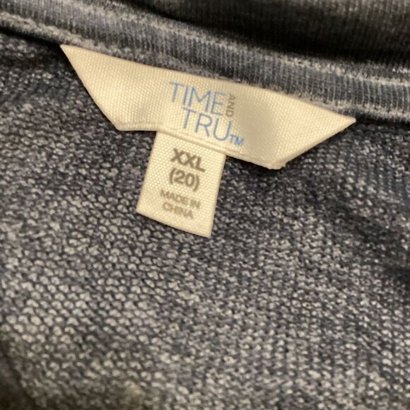 NWT Time and tru indigo blue sweatshirt dress elastic waist XXL - Picture 5 of 8